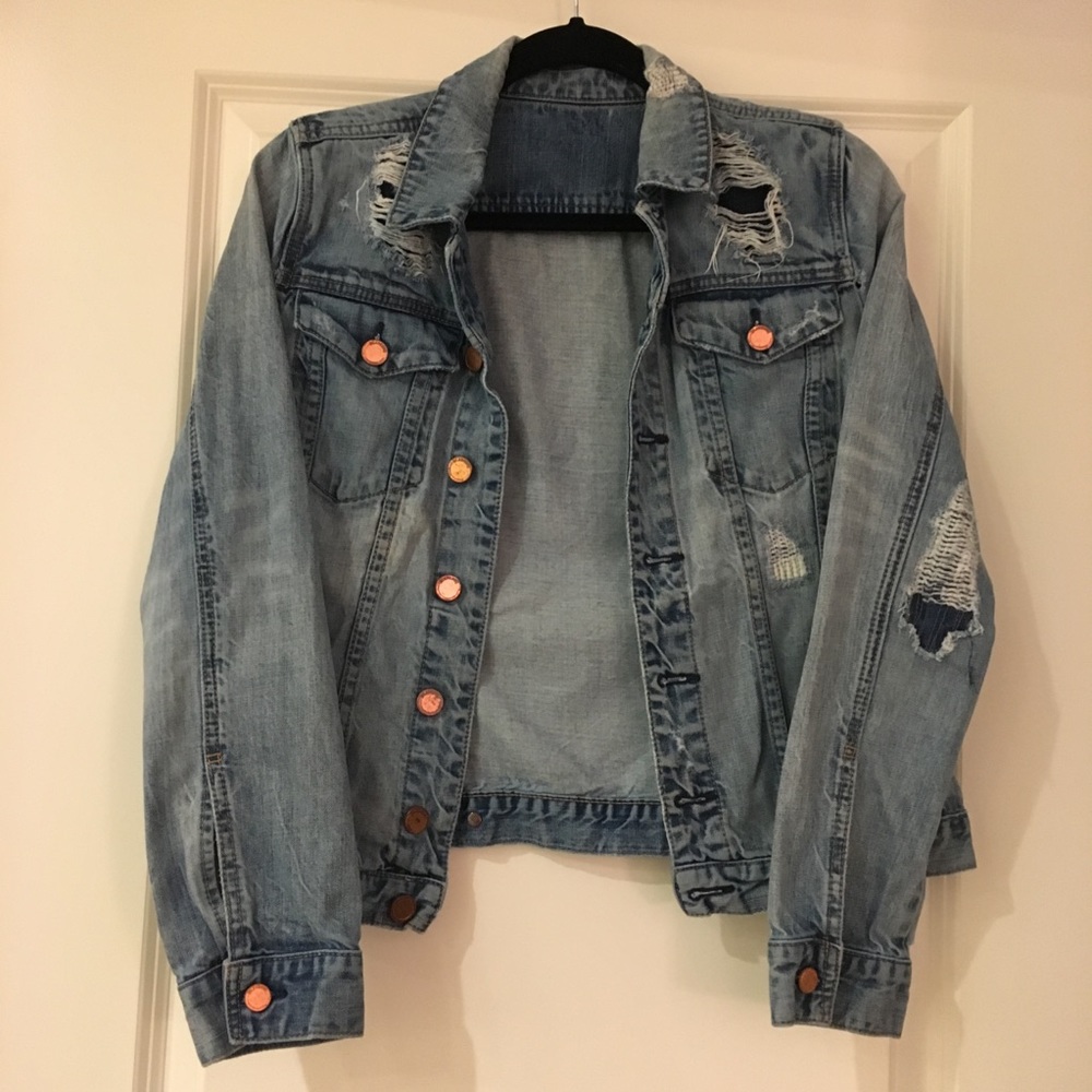 Blank NYC Distressed Jean Jacket | women’s size small